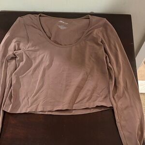 Contour long sleeve cropped top